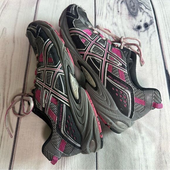 Asics Gel Venture 4 Trail Running Shoes Grey, Pink, Silver T383N Women Sz 11.5 - Picture 5 of 10